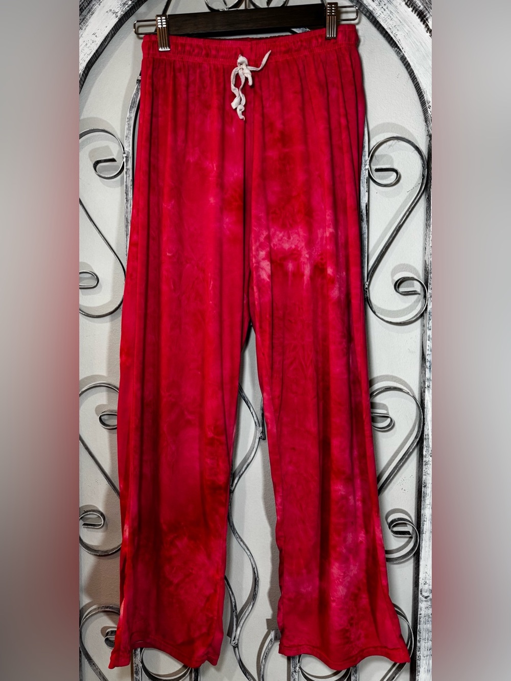 Hello Mello Dyes The Limit Lounge Wide Leg Pajama Pants-Coral Super Soft #1686